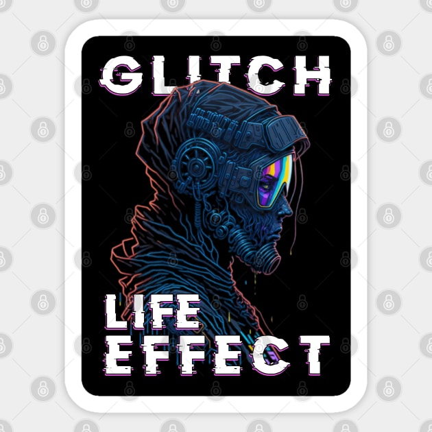 Glitch Life Effect Sticker by QuirkyPrintShop